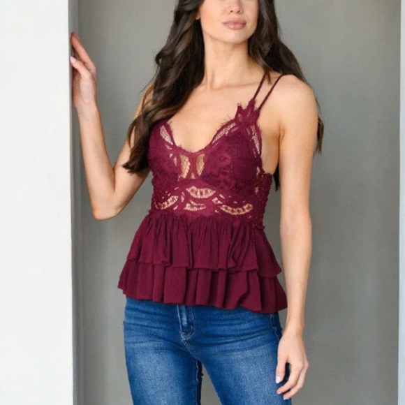 🌼’Summer Sun’ V-neck Lace Ruffle Top🌼 - Picture 2 of 4